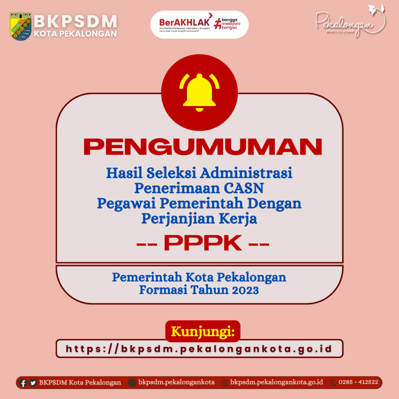 Hasil Seleksi Administrasi Penerimaan Pegawai Pemerintah Dengan